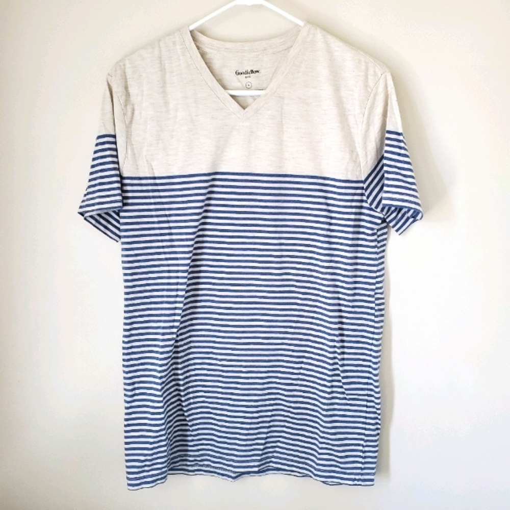 Men's Goodfellow & Co. striped v-neck t-shirt